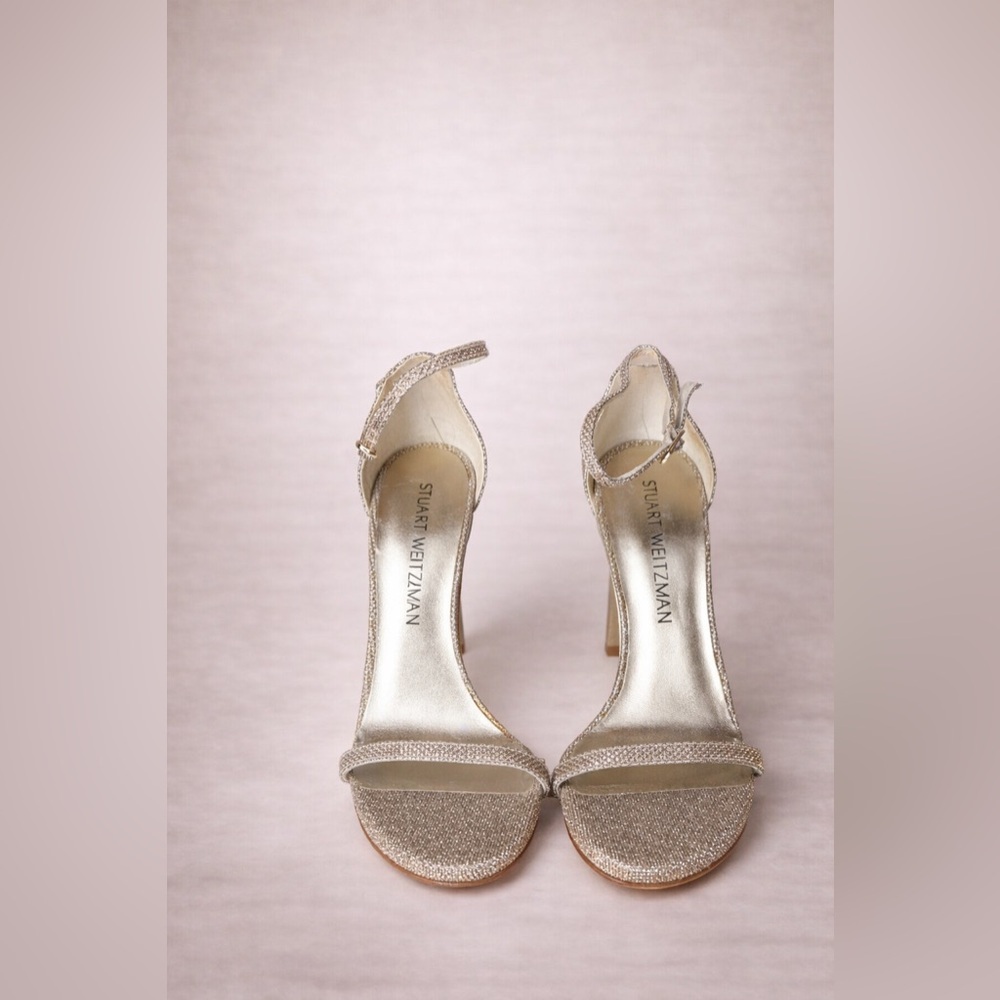 Stuart Weitzman Shimmering Gold Heels